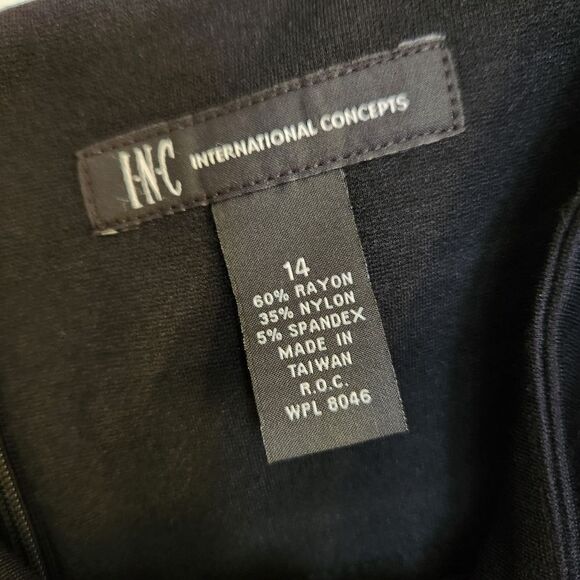 INC International Concepts Womens Classic Black Pencil Skirt Size 14 - Picture 5 of 6